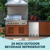 Simzlife 5.3 Cu.ft/180 Cans Mini Beverage Refrigerator, Undercounter Portable Fridge with Removable Shelves & LED Light, Stainless Steel, Silver - 2 of 4