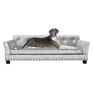 L/XL High-end Soft Velvet Pet Dog Sofa Bed Jumbo Dog Lounger Memory Foam Mattress for Comfort Sleep & Joint Support - 1 of 4