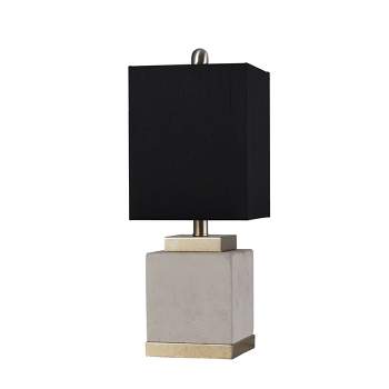 Natasha Table Lamp Soft Brass Natural Cement Black - StyleCraft