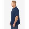 KingSize Men's Big & Tall 1/4 Zip Drop Needle Polo - 4 of 4