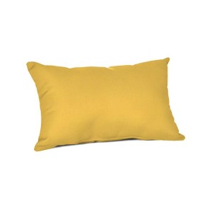 Casual Cushion Solid Sunbrella Fabric 1-Piece Indoor/Outdoor Lumbar Pillow, 19"W x 12"L - 1 of 4