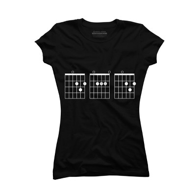 Junior's Design By Humans Rocking Dad Guitar Chords By HoangCathrine T-Shirt