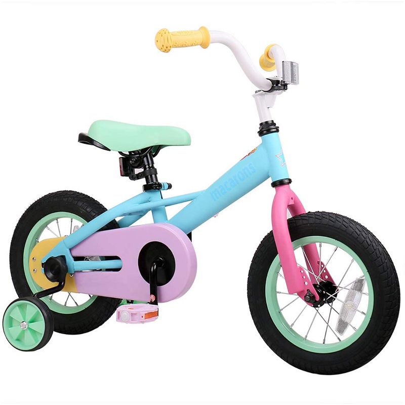Joystar Macaroon 14 Inch Ages 3 to 5 Kids Boys Girls Toddler Balance Training Wheels Coast Brake Bike Bicycle, Pastel, 2 of 6