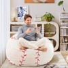 Inhand Sports Football Bean Bag Chair - Oversized Bean Bag Sofa Couch with Filler - Football Plush BeanBag for Living Room Bedroom Dorm Office - 4ft - 2 of 4