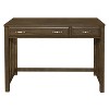Vynxaria Brown Gray Wooden Desk with Keyboard Tray Modern Traditional Aesthetic 1pc Writing Table for Home Office - 3 of 4
