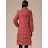 INSPIRE CHIC Women's Winter Hooded Zip Up Down Stand Collar Long Puffer Coat - 4 of 4