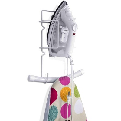Home Basics Wall Mounted Vinyl Iron and Ironing Board Holder