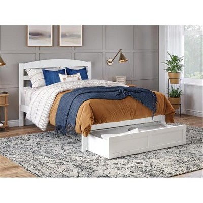 AFI Furnishings Warren Platform Bed F with Foot Drawer WH
