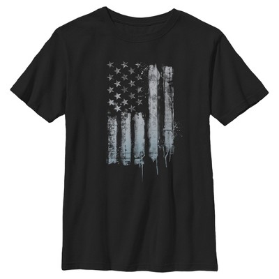 Boy's Husky Lost Gods Rustic American Flag - Black - X Large : Target