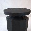 CAVINAS 20" Modern Minimalist Patio End Table,Outdoor Side Table,Patio Furniture,Matte Black Side Table for Indoor&Outdoor Use,220lbs Weight Capacity - 3 of 4