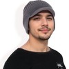 Anna-Kaci Men's Ribbed Knit Baseball Cap with Ear Flap Coverage for Winter Warmth and Style - 3 of 4