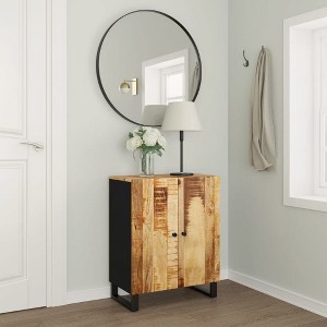 vidaXL Sideboard 23.6 in.x13 in.x29.5 in. Solid Wood Mango - 1 of 4
