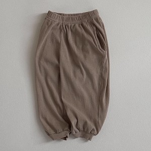 MyKids-USA Children's Summer Unisex Solid Color Thin Breathable Pants Casual Kids Trousers - 1 of 4