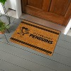 Evergreen Pittsburgh Penguins Logo Turf Mat, Brown- 28 x 16 Inches Indoor Outdoor Doormat - 2 of 4