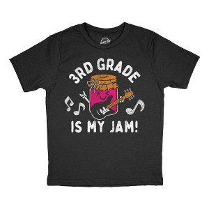Youth Funny T Shirts 3rd Grade Is My Jam Sarcastic School Graphic Novelty Tee For Kids - Crazy Dog Youth T Shirt For Foodies - 1 of 4