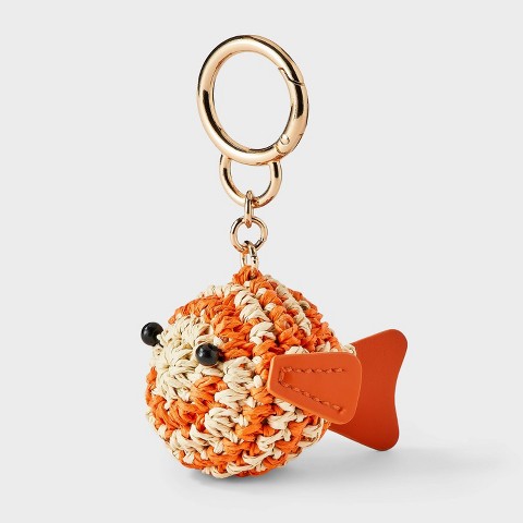 A New Day Straw Puffer Fish Bag Charm - A New Day™ Multi