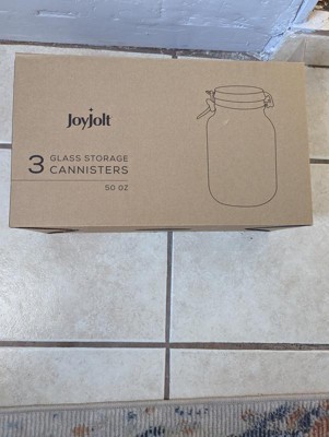 JoyJolt® Airtight Glass Storage Jars, 2ct.