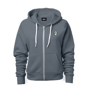 Dalix Mushroom Glow in the Dark Embroidered Zip Hoodie Fleece Fungi Long Sleeve Pocket Warm Soft Mens - 1 of 4