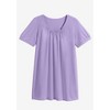 Woman Within Plus Size Perfect Short-Sleeve Shirred U-Neck Tunic - 3 of 4