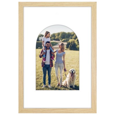 Americanflat 12" x 18" Picture Frame with Mat - Arch Designs - Stylish Decor for Living Rooms, Dorms, Offices & More
