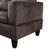 DOMETOUR Modern 3-Piece Living Room Sofa Set (Sofa+Left Side Chaise+Ottoman) - 3 of 4