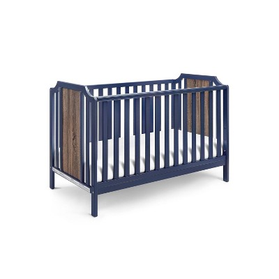 Suite Bebe Brees 3-in-1 Convertible Island Crib - Midnight Blue/Brownstone