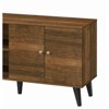 FONTOI Modern TV Stand for TV up to 47.3" with Storage Shelves&Cabinet, Entertainment Center for Living Room, Brown, 15.2"*25.6"*47.3" - 2 of 4