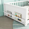 Kumasinova Twin Size Montessori Floor Bed for Kids,Natural Pine Wood Toddler Bed Frame with Slats&Guardrail,200lbs Max,Formaldehyde-free - 2 of 4