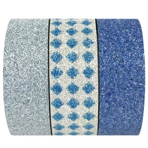 Wrapables Blue Ice Washi Masking Tape (Set of 3) - 1 of 3