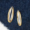 Ross-Simons 14kt 2-Tone Gold Double-Oval Hoop Earrings - 3 of 4