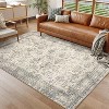 Washable Area Rugs for Living Room Bedroom Vintage Boho Distressed Rug Soft Low Pile Non-Slip Carpet - 2 of 4
