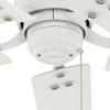Hunter Windbound 52" Matte White Ceiling Fan, Modern Industrial Design, Damp Rated, Pull Chain Control - 4 of 4