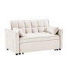 NicBex 55 Inch Loveseat,Modern Velvet Loveseat Sofa/Pullout Bed with Reclining Backrest,Convertible Sleeper Sofa Bed for Living Room - 4 of 4