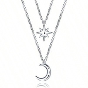 Sterling Silver Cross Dove Anchor Choker Pendant Necklace for Women - 1 of 3