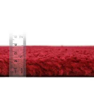 Calabasas Chic Red Rectangular Indoor Shag Rug, 3x5 ft