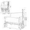 3-in-1 Folding Utility Wagon with Bench Seat, Heavy-Duty All-Terrain Cart with Fabric and 180L Storage Capacity-The Pop Home - 4 of 4