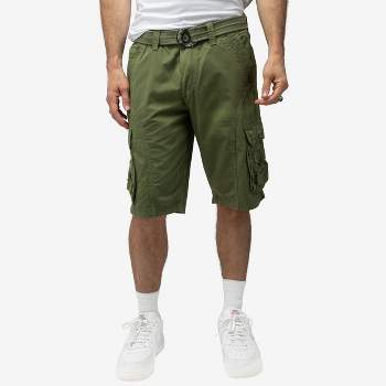 X RAY Men's Belted 12.5" Inseam Knee Length Cargo Shorts
