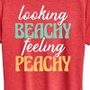 Women's - Instant Message - Looking Beachy Feeling Peachy Short Sleeve Graphic T-Shirt - 2 of 4