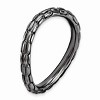 Black Bow Jewelry 2.25mm Stackable Black Plated Silver Curved Dragon Skin Band - 3 of 4