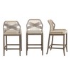 Arceso Outdoor Bar Stools, Rattan Outdoor Counter Height Bar Stools Set of 3, 26.5" H Woven Rope Patio Bar Chairs with Aluminum Legs for Kitchen - 3 of 4