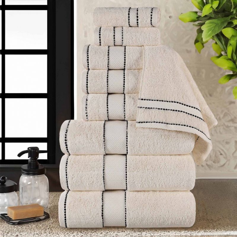 Cotton Heavyweight Ultra-Plush Luxury 9 Piece Towel Set by Blue Nile Mills, 2 of 9
