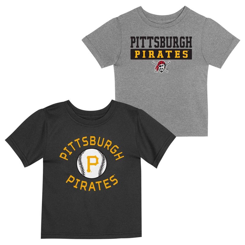MLB Pittsburgh Pirates Toddler Boys&#39; 2pk T-Shirt, 1 of 4