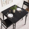 WhizMax Dining Table Set for 2 with Square Wood Top and Cushioned Chairs, 3 Piece Kitchen & Dining Room Sets for Small Space, Apartment - 4 of 4