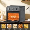 ELJGET 7-in-1 Air Fryer Toaster Oven Combo, 13QT Family Size Countertop Convection Oven with Accessories, Stainless Steel - 2 of 4