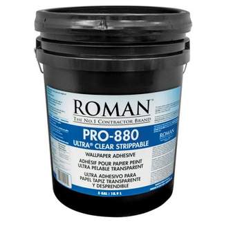 Roman PRO-880 Ultra Clear Strippable High Strength Starch Wallpaper Adhesive 5 gal.