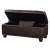 Breighton Home Designs4Comfort 9th Avenue Storage Ottoman Bench in Espresso Faux Leather - 4 of 4