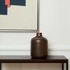 HomeRoots 9" Antiqued Gold Metal Cylinder Table Vase - 2 of 4