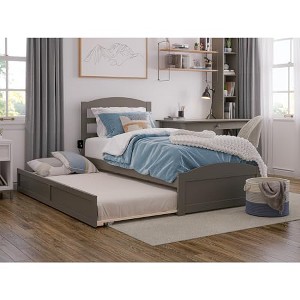 AFI Furnishings Warren Platform Bed TXL with Footboard & TXL Trundle AG - 1 of 4