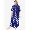 Dreams & Co. Plus Size Petite Long French Terry Zip-Front Robe - 3 of 4