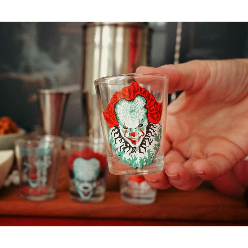 Silver Buffalo IT Pennywise 2-Ounce Mini Shot Glasses | Set of 4, 4 of 7